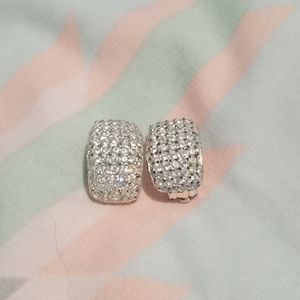 Silver clip on earrings